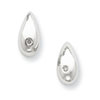 SS White Ice .01ct. Diamond Earrings