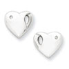 SS White Ice .01ct. Diamond Heart Earrings