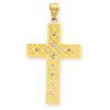 14K & Rhodium Latin Cross Pendant