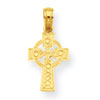 14K Celtic Cross with Eternity Circle Pendant