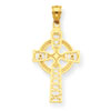 14K Celtic Cross with Eternity Circle Pendant