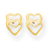 14k Hearts Post Earrings