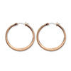 Stainless Steel Chocolate-plated 34mm Hoop Earrings