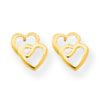 14k Hearts Post Earrings