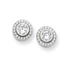 Sterling Silver & CZ Polished Post Earrings