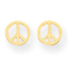 14k Peace Sign Post Earrings