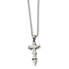 Stainless Steel Cross Daggar Pendant 22in Necklace chain