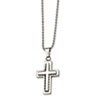 Stainless Steel Cross Pendant 24in Necklace chain