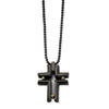 Stainless Steel IPG 24K and IP Black plating Cross 22in Necklace chain