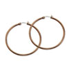 Stainless Steel Chocolate-plated 49.5mm Hoop Earrings