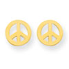 14k Peace Sign Post Earrings