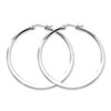 Stainless Steel Polished 50mm Hoop Earrings