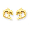 14k Dolphin Post Earrings