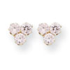 14k Pink CZ Post Earrings