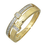 Picture of 14K Yellow Gold Diamonds Ring