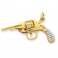 Picture of 14k Moveable Revolver Charm