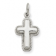 Picture of 14k White Gold Polished Cross Charm