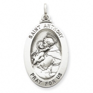 Picture of Sterling Silver Antiqued Saint Anthony Medal