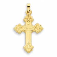 Picture of 14k Budded Hollow Cross Pendant