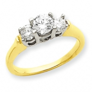 Picture of 14k Two-tone A Diamond three stone ring