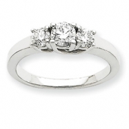 Picture of 14k White Gold A Diamond three stone ring