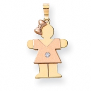 Picture of 14k Two-tone A Diamond kid pendant