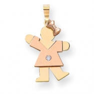 Picture of 14k Two-tone AAA Diamond kid pendant