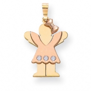 Picture of 14k Two-tone A Diamond kid pendant