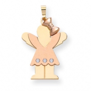 Picture of 14k Two-tone A Diamond kid pendant