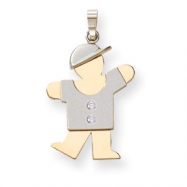 Picture of 14k Two-tone A Diamond kid pendant