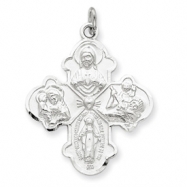 Picture of Sterling Silver Satin 4-way Medal