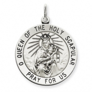 Picture of Sterling Silver Queen of the Holy Scapular Medal