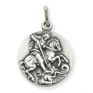 Picture of Sterling Silver Antiqued Saint George Medal