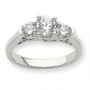 Picture of 14k White Gold AA Diamond three stone ring