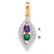 Picture of 14KY Family Jewelry Diamond Semi-Set Pendant