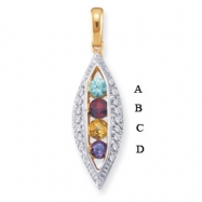 Picture of 14KY Family Jewelry Diamond Semi-Set Pendant