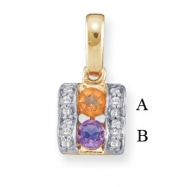 Picture of 14KY Family Jewelry Diamond Semi-Set Pendant