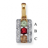 Picture of 14KY Family Jewelry Diamond Semi-Set Pendant