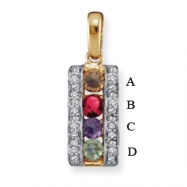 Picture of 14KY Family Jewelry Diamond Semi-Set Pendant