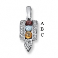 Picture of 14KW Family Jewelry Diamond Semi-Set Pendant