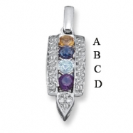 Picture of 14KW Family Jewelry Diamond Semi-Set Pendant