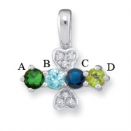 Picture of 14KW Family Jewelry Diamond Semi-Set Pendant