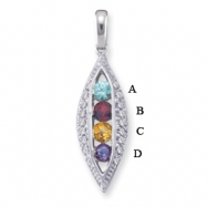 Picture of 14KW Family Jewelry Diamond Semi-Set Pendant