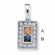 Picture of 14KW Family Jewelry Diamond Semi-Set Pendant