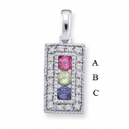 Picture of 14KW Family Jewelry Diamond Semi-Set Pendant