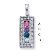 Picture of 14KW Family Jewelry Diamond Semi-Set Pendant