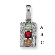 Picture of 14KW Family Jewelry Diamond Semi-Set Pendant