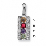 Picture of 14KW Family Jewelry Diamond Semi-Set Pendant