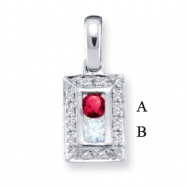 Picture of 14KW Family Jewelry Diamond Semi-Set Pendant