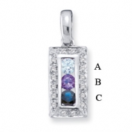 Picture of 14KW Family Jewelry Diamond Semi-Set Pendant